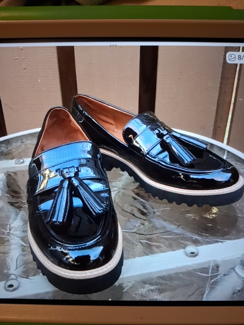 Franco Sarto "Carolynn" Tassel Loafers Size 8, Like New!
